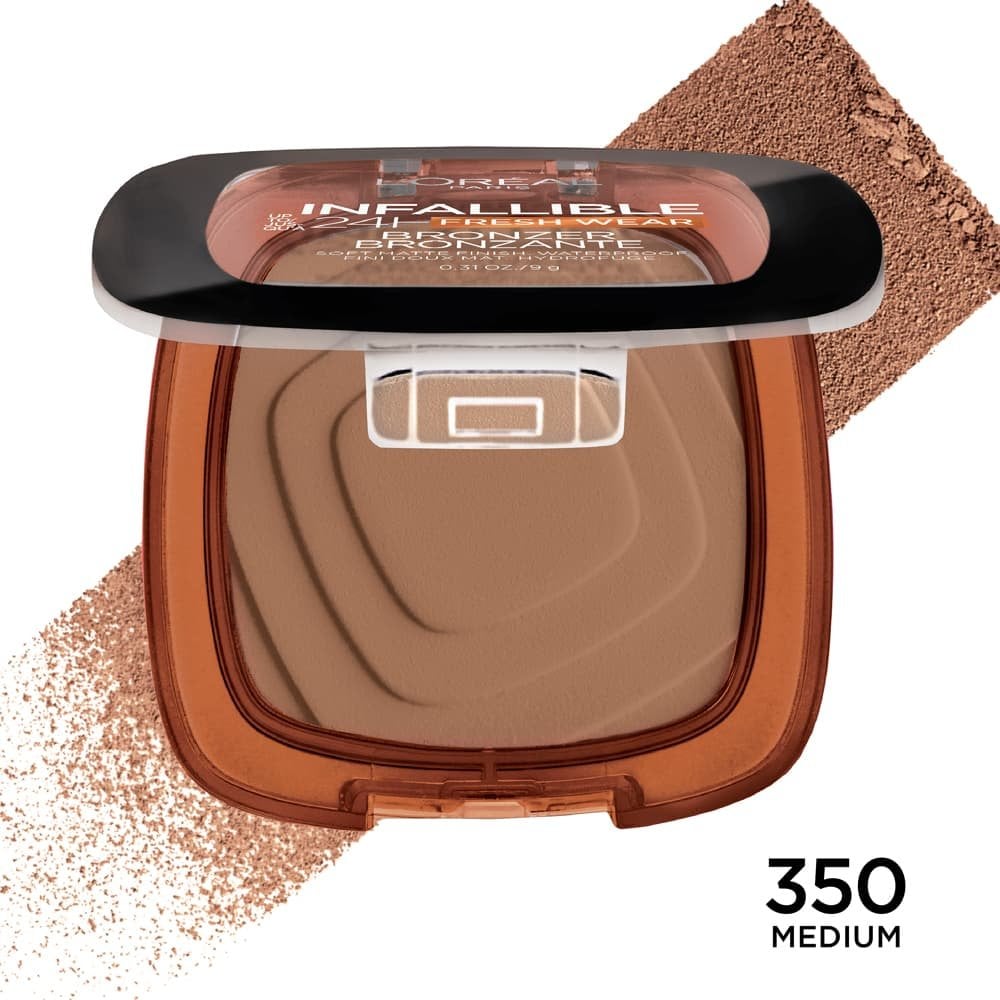 L'ORÉAL PARIS Infallible Up to 24H Fresh Wear Soft Matte Bronzer, 350 Medium, 0.31 oz-071249664186-LR-345567-2-LR eShop
