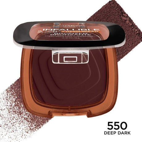 L'ORÉAL PARIS Infallible Up to 24H Fresh Wear Soft Matte Bronzer, 550 Deep Dark, 0.31 oz-071249664223-LR-345570-2-LR eShop