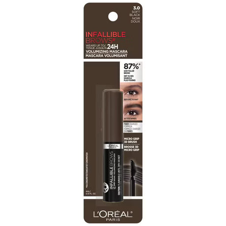 L'ORÉAL PARIS Infallible Volumizing 24H Wear Brow Mascara, 003 Soft Black, 0.13 fl oz-071249675885-LR-349407-1-LR eShop
