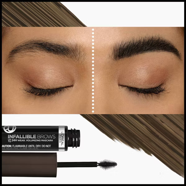 L'ORÉAL PARIS Infallible Volumizing 24H Wear Brow Mascara, 003 Soft Black, 0.13 fl oz-071249675885-LR-349407-3-LR eShop