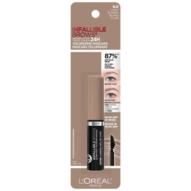 L'ORÉAL PARIS Infallible Volumizing 24H Wear Brow Mascara, 007 Blonde, 0.13 fl oz-071249675830-LR-349410-1-LR eShop