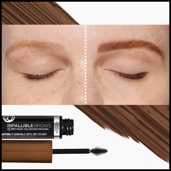 L'ORÉAL PARIS Infallible Volumizing 24H Wear Brow Mascara, 6R Auburn, 0.13 fl oz-071249675847-LR-349411-3-LR eShop