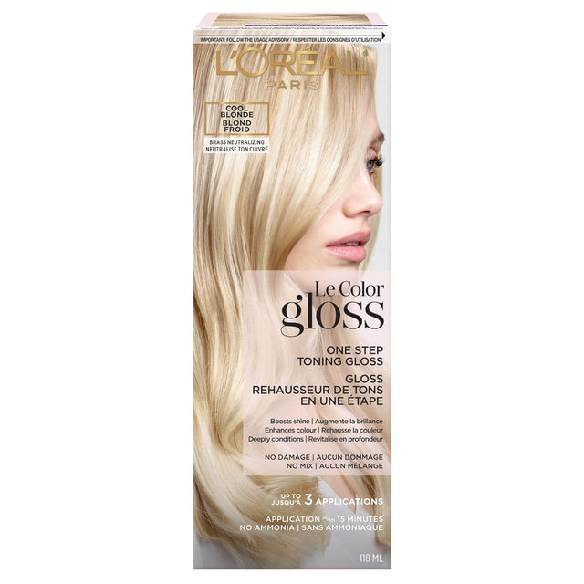 L'ORÉAL PARIS Le Color One Step Toning Hair Gloss - Cool Blonde, 4 oz-071249409770-LR-361830-1-LR eShop