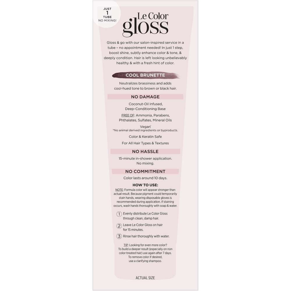 L'ORÉAL PARIS Le Color One Step Toning Hair Gloss - Cool Brunette-071249409794-LR-361826-5-LR eShop