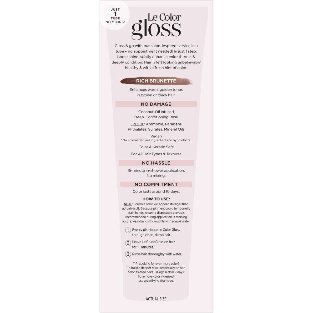 L'ORÉAL PARIS Le Color One Step Toning Hair Gloss - Rich Brunette-071249409787-LR-361831-5-LR eShop