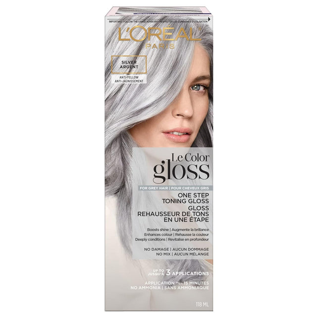 L'ORÉAL PARIS Le Color One Step Toning Hair Gloss - Silver, 4 oz-071249629581-LR-361827-1-LR eShop