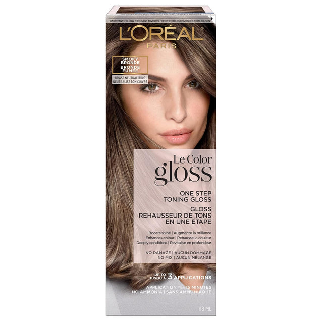 L'ORÉAL PARIS Le Color One Step Toning Hair Gloss - Smoky Bronde, 4 oz-071249642269-LR-361828-1-LR eShop