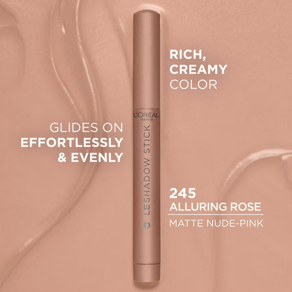 L'ORÉAL PARIS Le Shadow Stick Blendable Cream Eyeshadow Stick, 245 Alluring Rose, 0.049 oz-071249689370-LR-354599-4-LR eShop