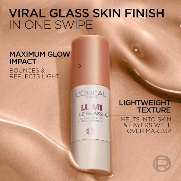 L'ORÉAL PARIS Lumi Le Glass Highlighter Stick, 625 Glassy Sunset Amour, 0.17 oz-071249693445-LR-356360-7-LR eShop