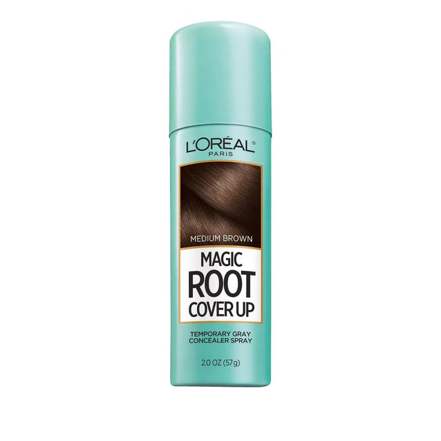 L'ORÉAL PARIS Magic Root Cover Up Temporary Gray Concealer Spray, Medium Brown, 2 oz.-071249318553-LR-296013-1-LR eShop