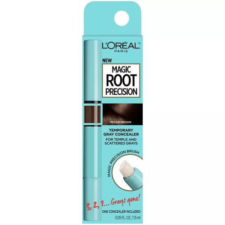 L'ORÉAL PARIS Magic Root Precision Temporary Gray Concealer - Medium Brown, 0.05 oz-071249359600-LR-361762-1-LR eShop