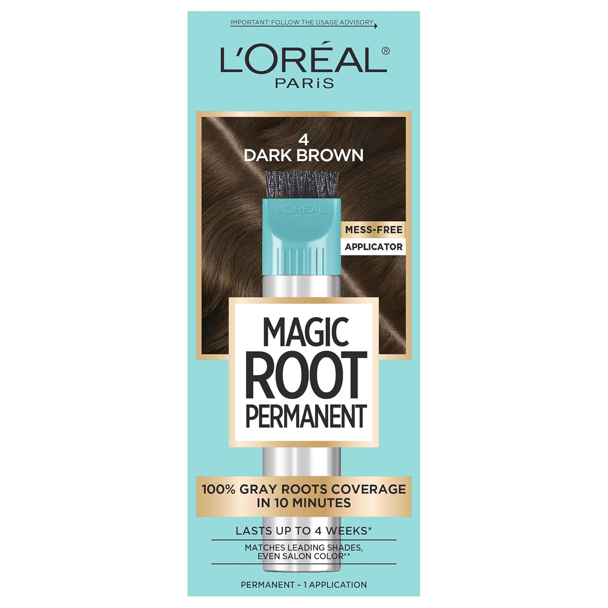 L'ORÉAL PARIS Magic Root Rescue 10 Minute Root Hair Coloring Kit, 4 Dark Brown-071249164433-LR-251859-1-LR eShop