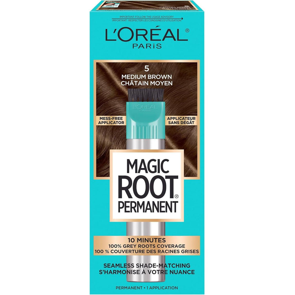L'ORÉAL PARIS Magic Root Rescue 10 Minute Root Hair Coloring Kit, 5 Medium Brown-071249164457-LR-251867-1-LR eShop