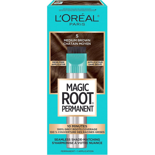 L'ORÉAL PARIS Magic Root Rescue 10 Minute Root Hair Coloring Kit, 5 Medium Brown-071249164457-LR-251867-1-LR eShop