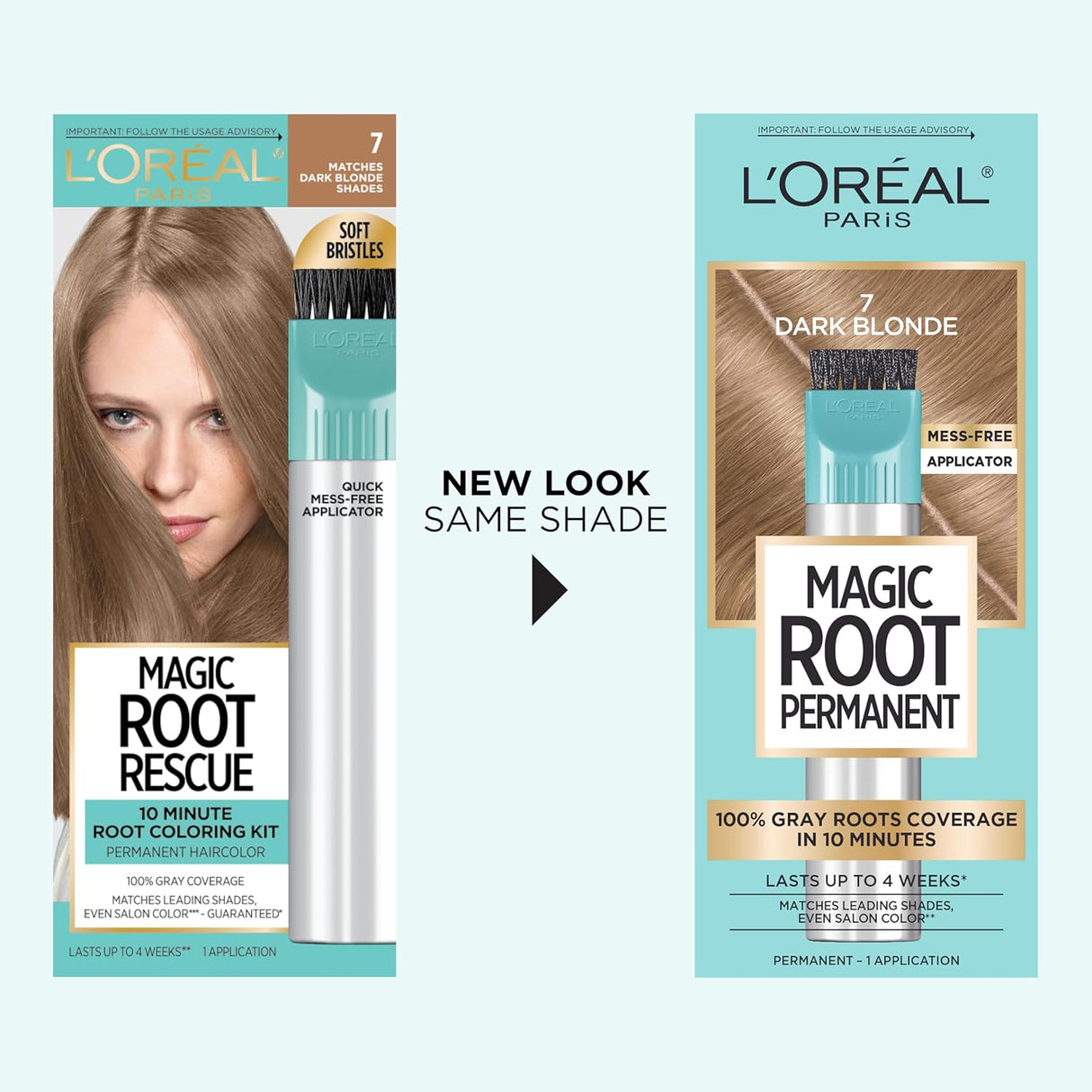 L'ORÉAL PARIS Magic Root Rescue 10 Minute Root Hair Coloring Kit, 7 Dark Blonde-071249164501-LR-251858-3-LR eShop