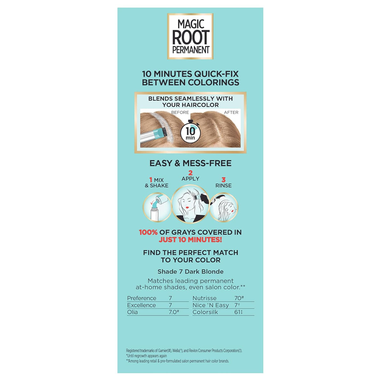 L'ORÉAL PARIS Magic Root Rescue 10 Minute Root Hair Coloring Kit, 7 Dark Blonde-071249164501-LR-251858-7-LR eShop