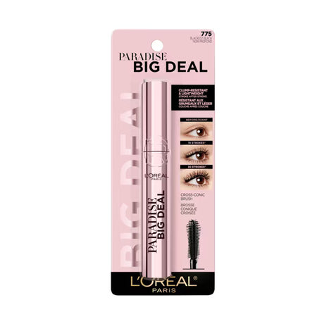 L'ORÉAL PARIS Paradise Big Deal Volumizing and Lengthening Mascara, 775 Washable Blackest Black, 0.33 fl oz-071249690956-LR-356336-1-LR eShop
