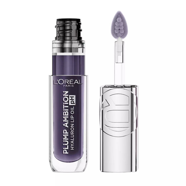 L'ORÉAL PARIS Plump Ambition Hyaluron pH Lip Oil Plumping Lip Gloss, ph Berry Noir, 0.16 fl oz-071249701348-LR-358188-1-LR eShop