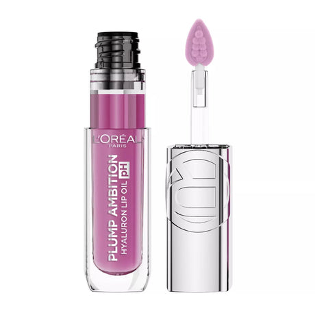 L'ORÉAL PARIS Plump Ambition Hyaluron pH Lip Oil Plumping Lip Gloss, ph Lilac, 0.16 fl oz-071249701324-LR-358186-1-LR eShop