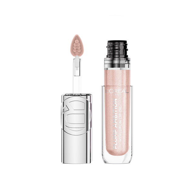 L'ORÉAL PARIS Plump Ambition Hyaluron Tinted Shimmer Lip Oil Plumping Lip Gloss, Nude Lights, 0.16 fl oz-071249710173-LR-362522-1-LR eShop