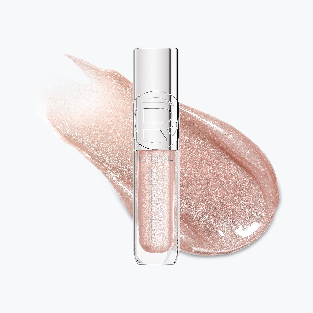 L'ORÉAL PARIS Plump Ambition Hyaluron Tinted Shimmer Lip Oil Plumping Lip Gloss, Nude Lights, 0.16 fl oz-071249710173-LR-362522-2-LR eShop