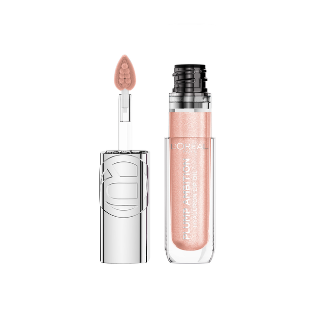 L'ORÉAL PARIS Plump Ambition Hyaluron Tinted Shimmer Lip Oil Plumping Lip Gloss, Quartz Lights, 0.16 fl oz-071249710180-LR-362523-1-LR eShop