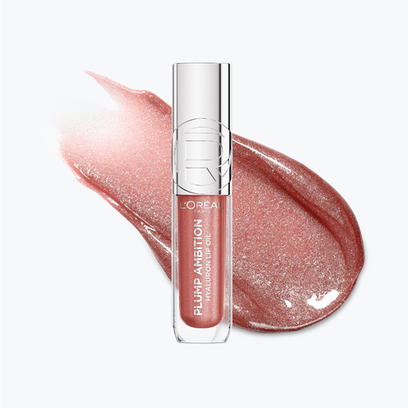 L'ORÉAL PARIS Plump Ambition Hyaluron Tinted Shimmer Lip Oil Plumping Lip Gloss, Rose Lights, 0.16 fl oz-071249710203-LR-362525-2-LR eShop