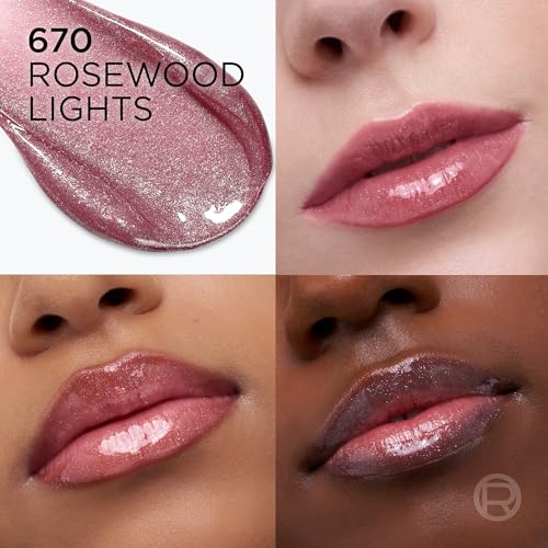 L'ORÉAL PARIS Plump Ambition Hyaluron Tinted Shimmer Lip Oil Plumping Lip Gloss, Rosewood Lights, 0.16 fl oz-071249710227-LR-362527-3-LR eShop