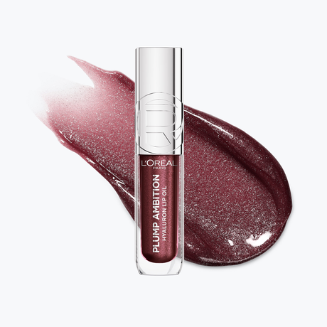 L'ORÉAL PARIS Plump Ambition Hyaluron Tinted Shimmer Lip Oil Plumping Lip Gloss, Ruby Lights, 0.16 fl oz-071249710234-LR-362528-2-LR eShop