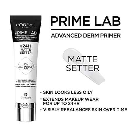L'ORÉAL PARIS Prime Lab Up to 24HR Pore Minimizer Primer, Matte Setter, 1 fl oz-071249673713-LR-347238-2-LR eShop