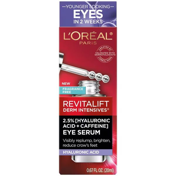 L'ORÉAL PARIS Revitalift Derm Intensives Hyaluronic Acid and Caffeine Eye Serum, 0.67 fl oz-071249635452-LR-344017-1-LR eShop