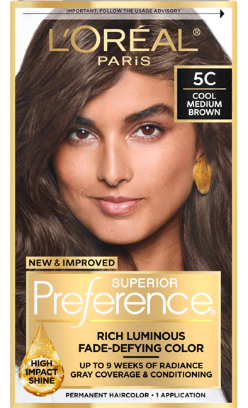 L'ORÉAL PARIS Superior Preference Fade-Defying Color + Shine System - 5C Cool Medium Brown-071249329238-LR-361749-1-LR eShop