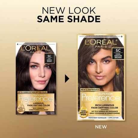 L'ORÉAL PARIS Superior Preference Fade-Defying Color + Shine System - 5C Cool Medium Brown-071249329238-LR-361749-2-LR eShop