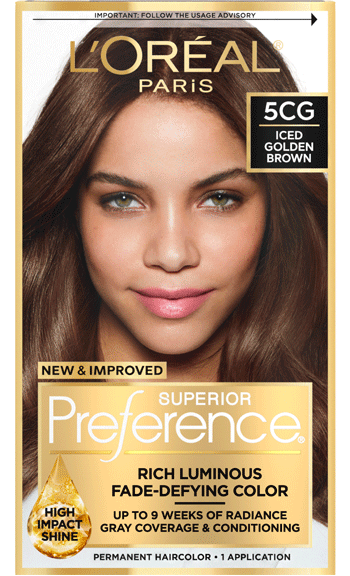 L'ORÉAL PARIS Superior Preference Fade-Defying Color + Shine System - 5CG Iced Golden Brown-071249241004-LR-361734-1-LR eShop