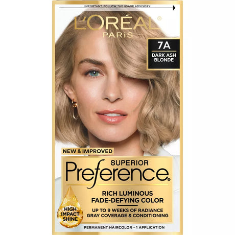 L'ORÉAL PARIS Superior Preference Fade-Defying Color + Shine System - 7A Dark Ash Blonde-071249253151-LR-251831-1-LR eShop