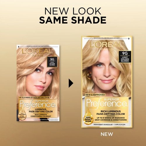 L'ORÉAL PARIS Superior Preference Fade-Defying Color + Shine System - 9G Light Golden Blonde-071249253267-LR-251845-2-LR eShop