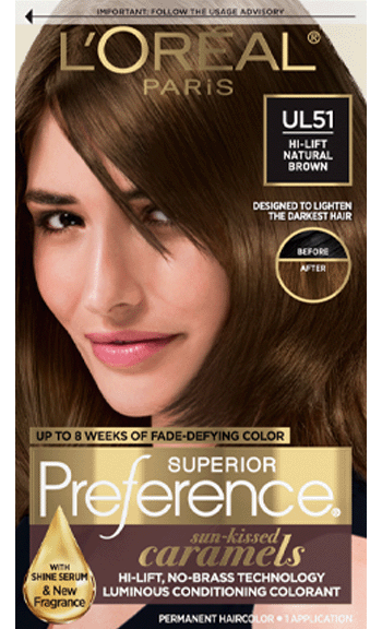 L'ORÉAL PARIS Superior Preference Fade-Defying Color + Shine System - UL51 Hi-Lift Natural Brown-071249218785-LR-361728-1-LR eShop