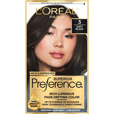 L'ORÉAL PARIS Superior Preference Permanent Hair Color, 3 Soft Black, 6.5 fl. oz.-071249253021-LR-224079-1-LR eShop