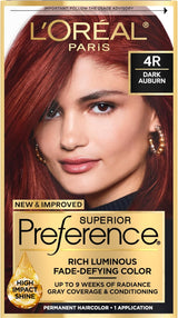 L'ORÉAL PARIS Superior Preference Permanent Hair Color, 4R Dark Auburn, 6.5 fl. oz.-071249253052-LR-251833-1-LR eShop