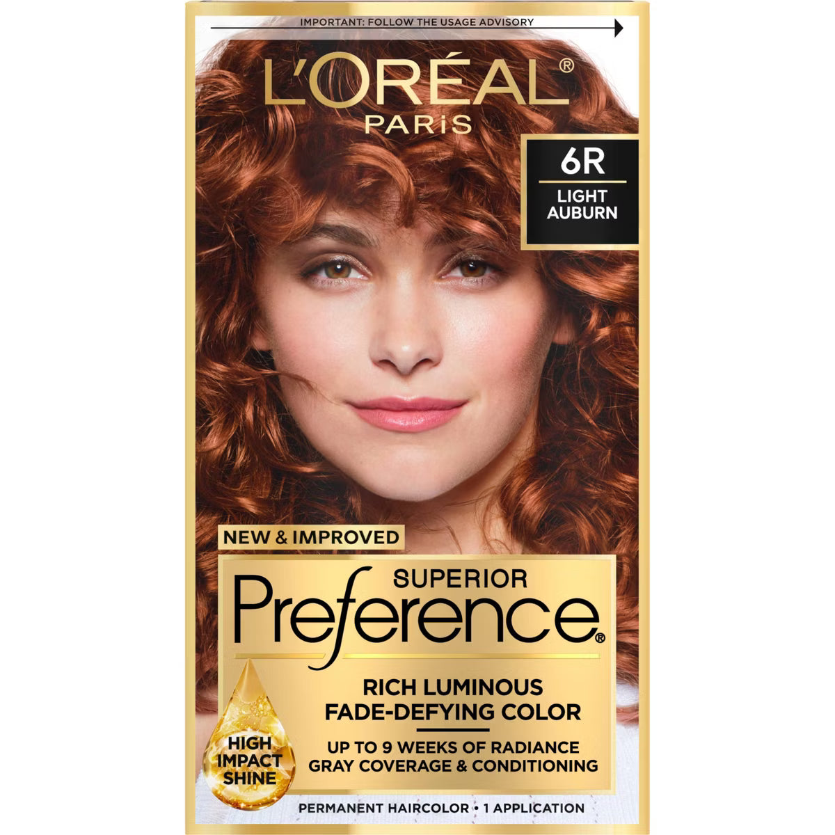 L'ORÉAL PARIS Superior Preference Permanent Hair Color, 6R Light Auburn, 6.5 fl. oz.-071249253120-LR-229829-1-LR eShop