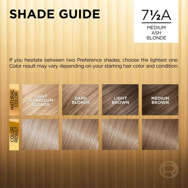 L'ORÉAL PARIS Superior Preference Permanent Hair Color, 7.5A Medium Ash Blonde, 6.5 fl. oz.-071249253182-LR-224022-5-LR eShop