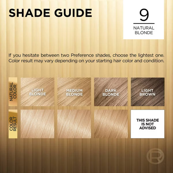 L'ORÉAL PARIS Superior Preference Permanent Hair Color, 9 Natural Blonde, 6.5 fl. oz.-071249253243-LR-251849-5-LR eShop