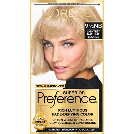L'ORÉAL PARIS Superior Preference Permanent Hair Color, 9.5NB Lightest Natural Blonde, 6.5 fl. oz.-071249253304-LR-224034-1-LR eShop