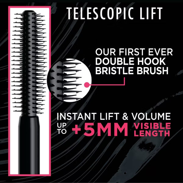 L'ORÉAL PARIS Telescopic Lift Volumizing Waterproof Mascara, 993 Waterproof Black, 0.33 fl. oz.-071249672945-LR-347229-4-LR eShop