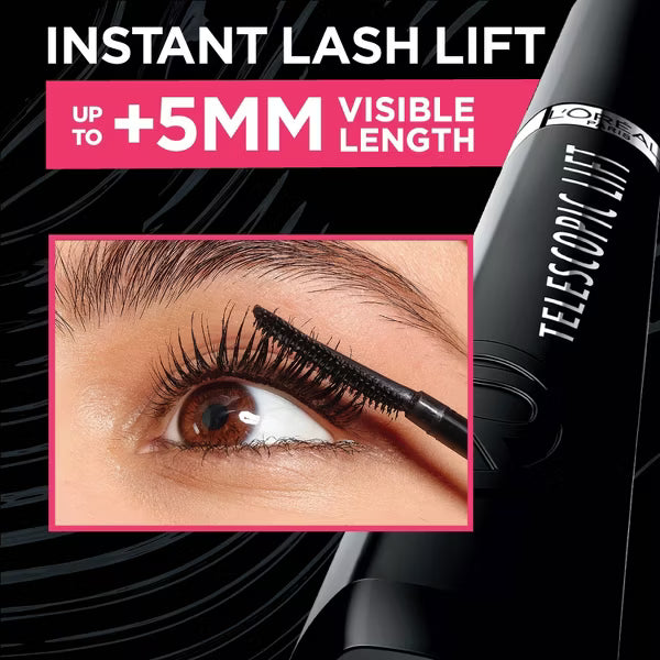 L'ORÉAL PARIS Telescopic Lift Volumizing Waterproof Mascara, 993 Waterproof Black, 0.33 fl. oz.-071249672945-LR-347229-5-LR eShop