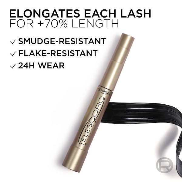 L'ORÉAL PARIS Telescopic Original Washable Lengthening Mascara - 905 Black, 0.27 fl oz-071249104729-LR-100035-8-LR eShop