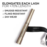 L'ORÉAL PARIS Telescopic Original Waterproof Lengthening Mascara, 925 Waterproof Black, 0.24 fl. oz.-071249390740-LR-331906-7-LR eShop