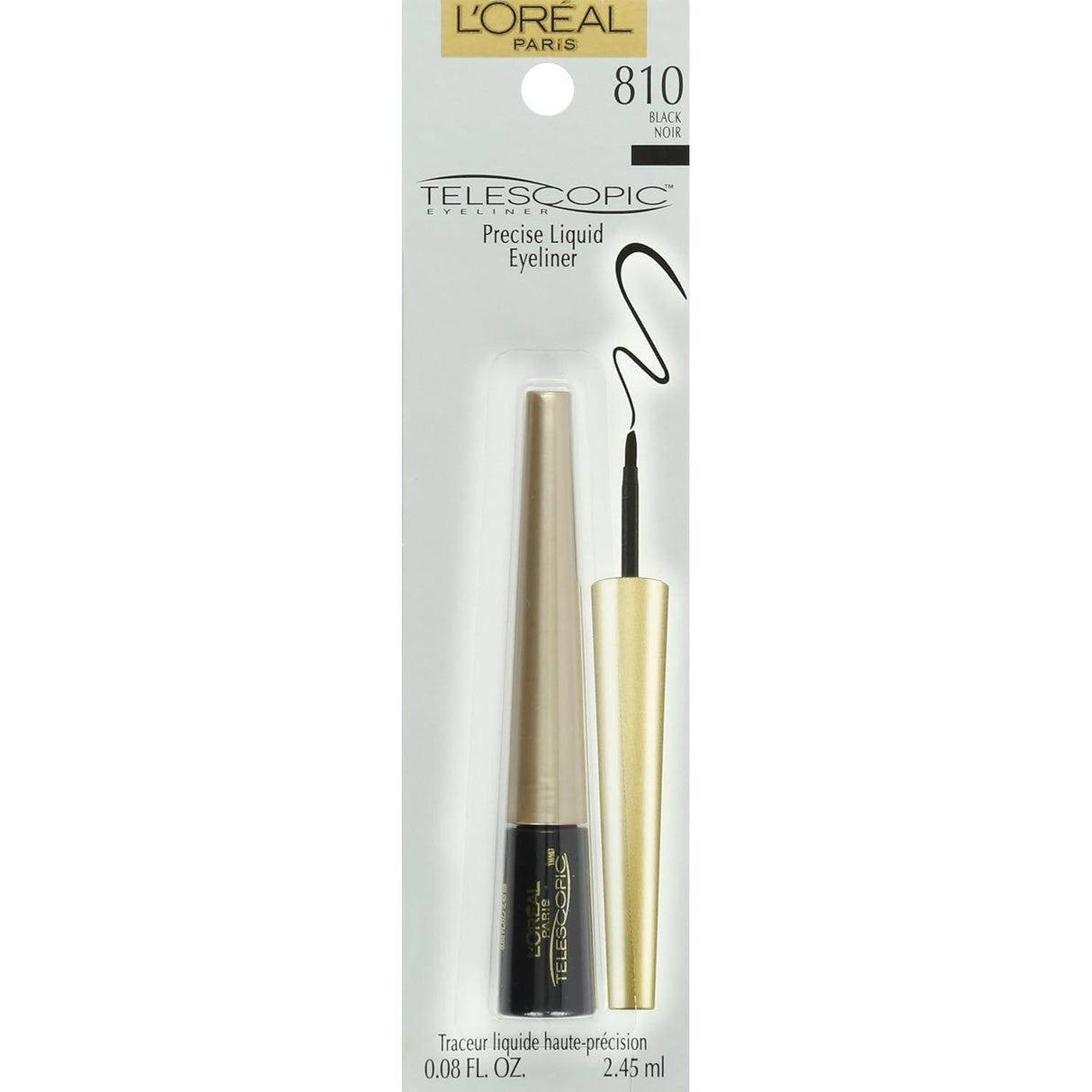L'ORÉAL PARIS Telescopic Precision Liquid Eyeliner, 810 Black, 0.08 fl. oz.-071249119990-LR-179923-1-LR eShop
