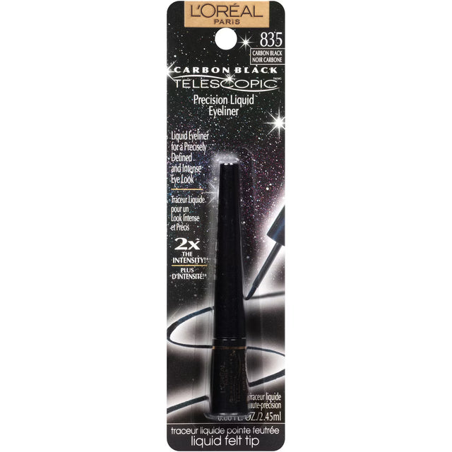 L'ORÉAL PARIS Telescopic Precision Liquid Eyeliner, 835 Carbon Black, 0.08 fl. oz.-071249137086-LR-184716-1-LR eShop
