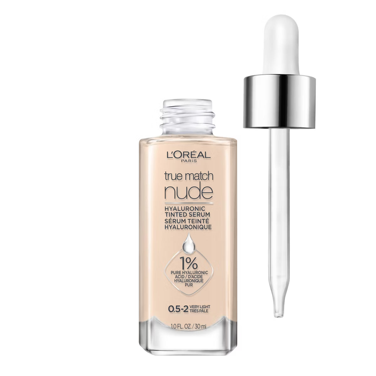L'ORÉAL PARIS True Match Hyaluronic Tinted Serum Foundation Skincare Hybrid, 0.5-2 Very Light, 1 fl oz-071249635919-LR-340459-1-LR eShop